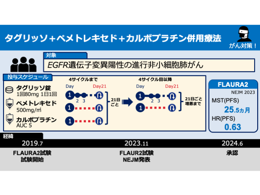 日本がん対策図鑑 | 【レジメン図鑑】タグリッソ＋カルボプラチン＋