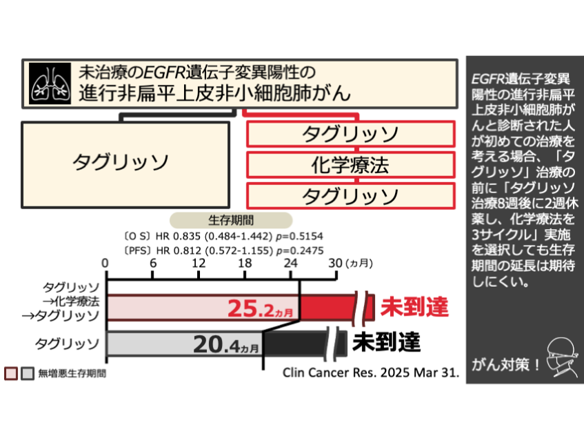 日本がん対策図鑑 | 【EGFR陽性肺がん：一次治療（OS）】「タグリッソ