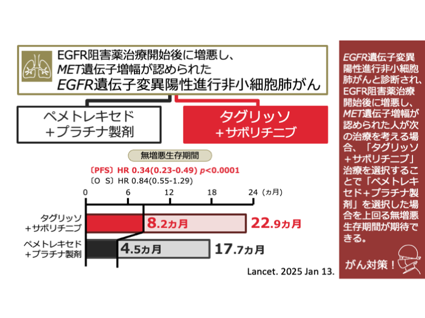 日本がん対策図鑑 | 【EGFR陽性MET増幅陽性肺がん：二次治療（PFS
